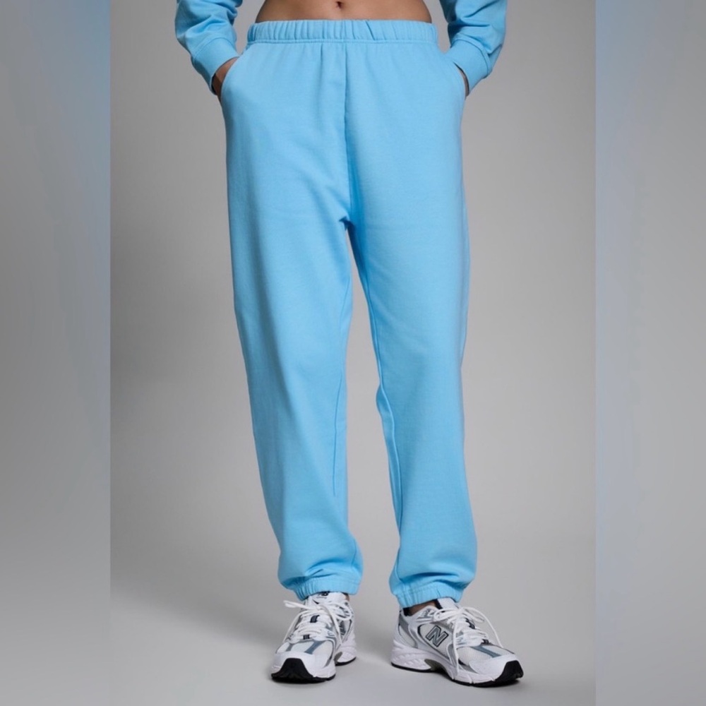 Year of Ours women's joggers dreamy, streetwear, slouchy-cool sky-blue M/L